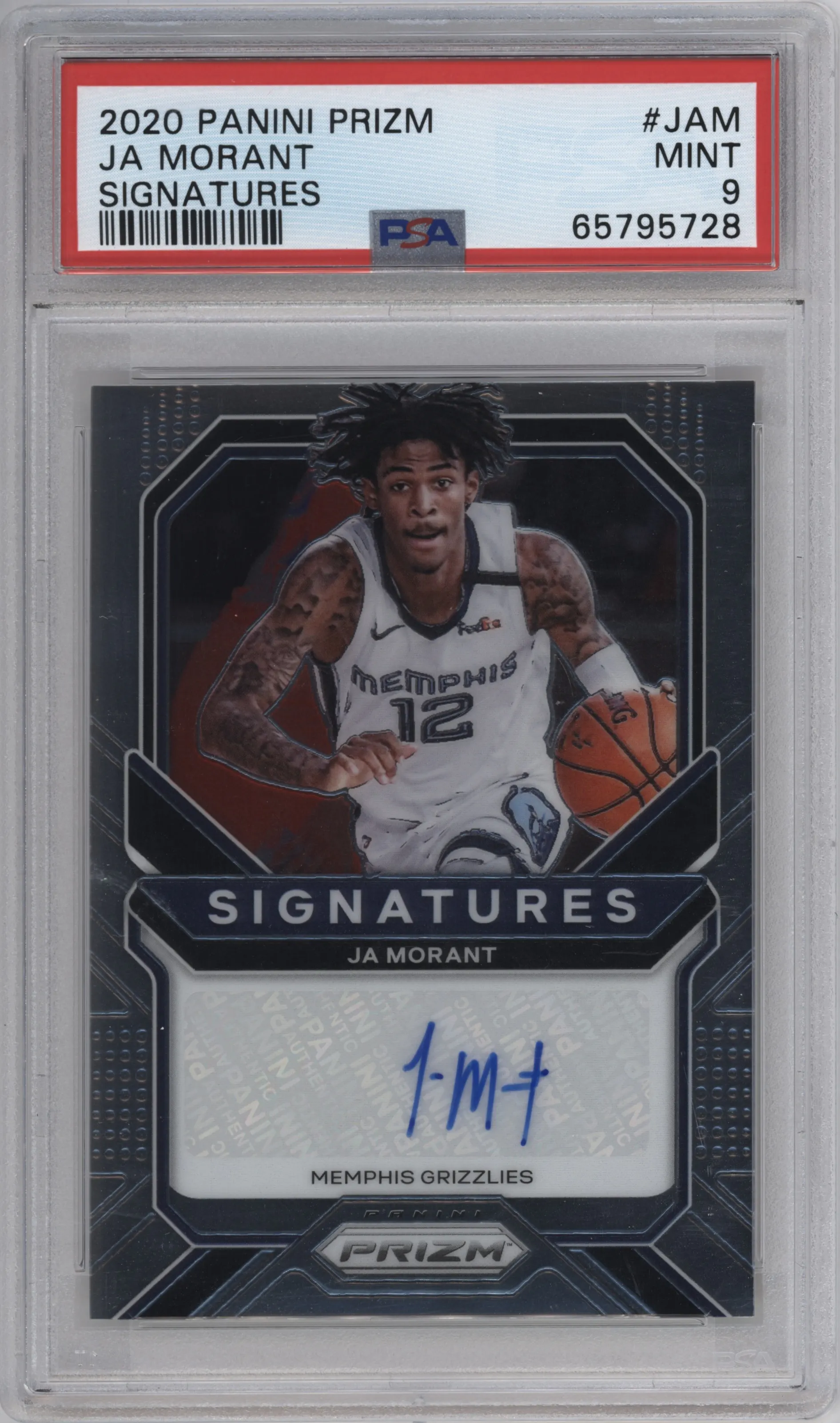 2020 Panini Prizm Sig. Ja Morant #SI-JAM PSA 9