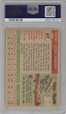 Hank Aaron from the 1955 Topps set graded by PSA and given an overall grade of 6.