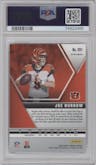 Joe Burrow from the 2020 Panini Mosaic set featuring a Pink Camo parallel graded by PSA and given an overall grade of 10.