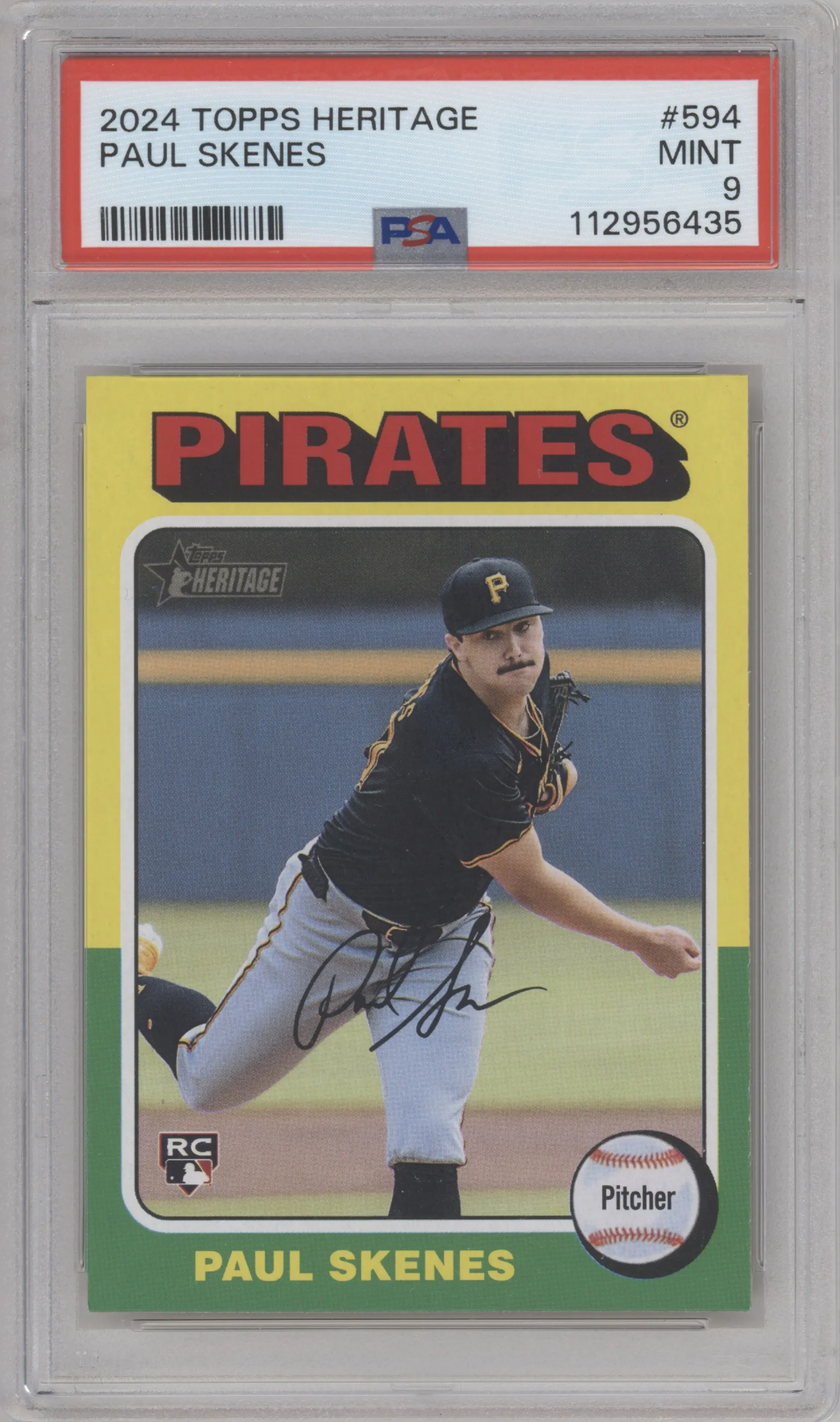 2024 Topps Heritage Paul Skenes PSA 9