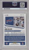 Josh Allen from the 2018 Panini Honors set featuring a Red Zone parallel graded by PSA and given an overall grade of 10.