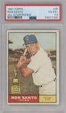 Ron Santo from the 1961 Topps set graded by PSA and given an overall grade of 4.5.