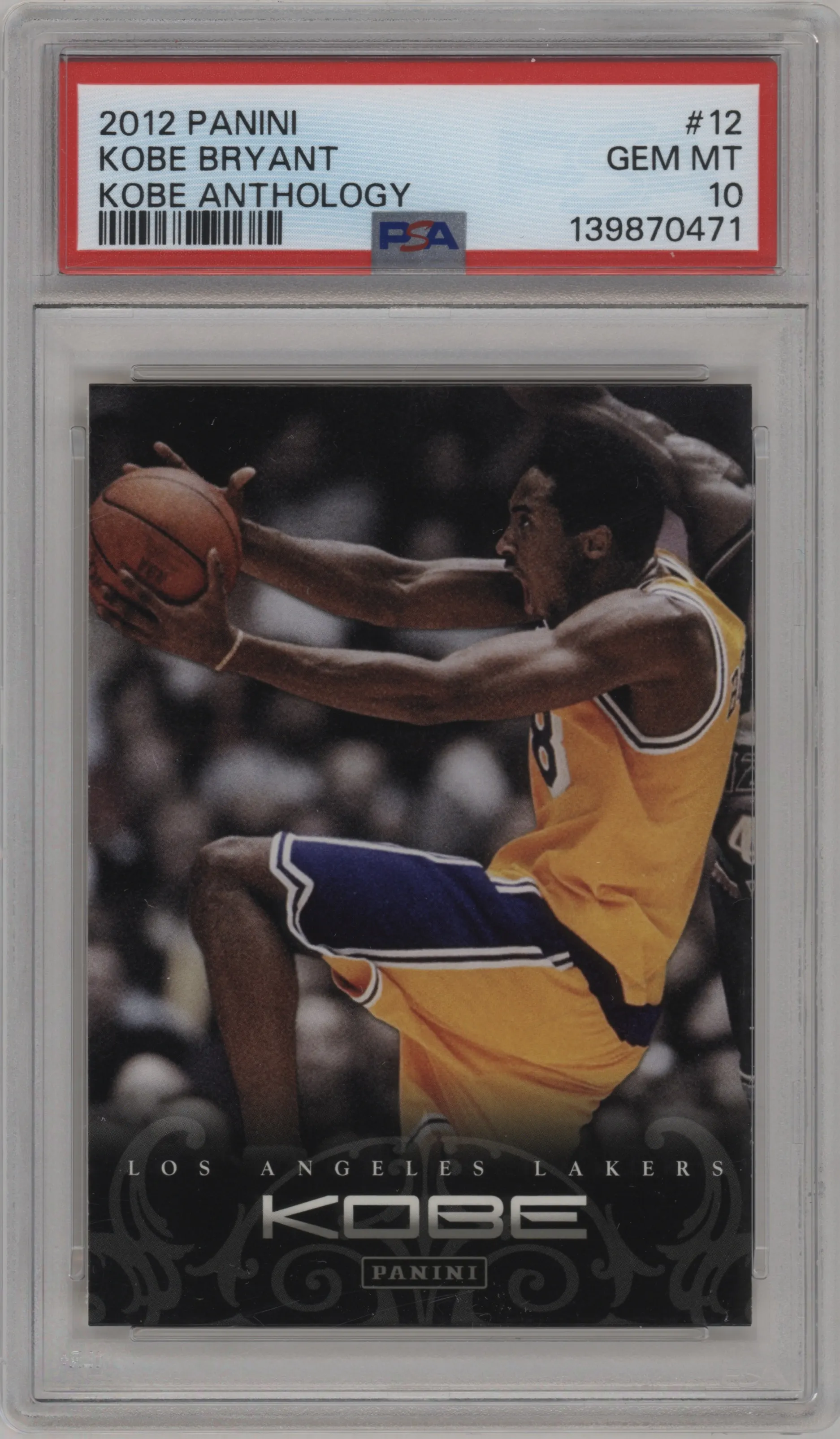 2012 Panini Kobe Anthology Kobe Bryant PSA 10