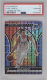 Luka Doncic from the 2021-22 Panini Mosaic  set graded by PSA and given an overall grade of 10.