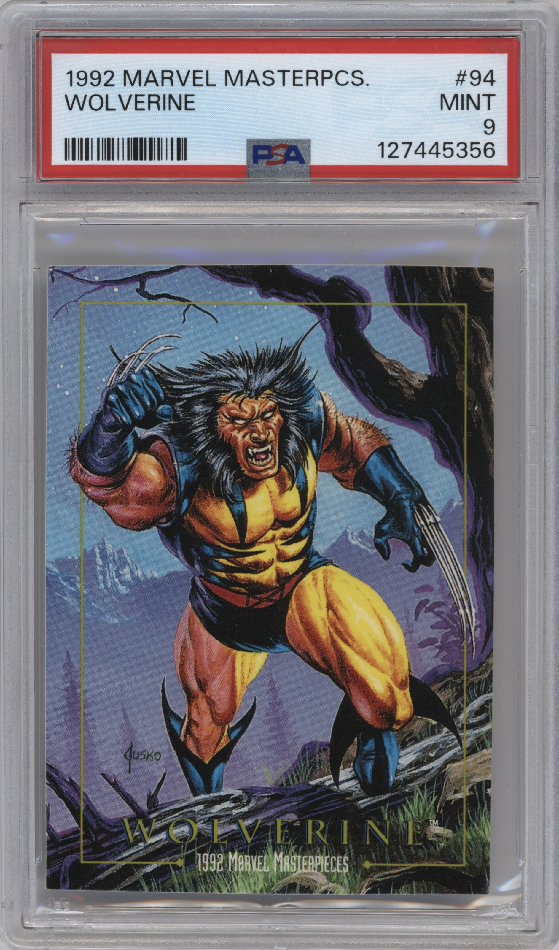 1992 SkyBox Marvel Masterpieces Wolverine #94 PSA 9