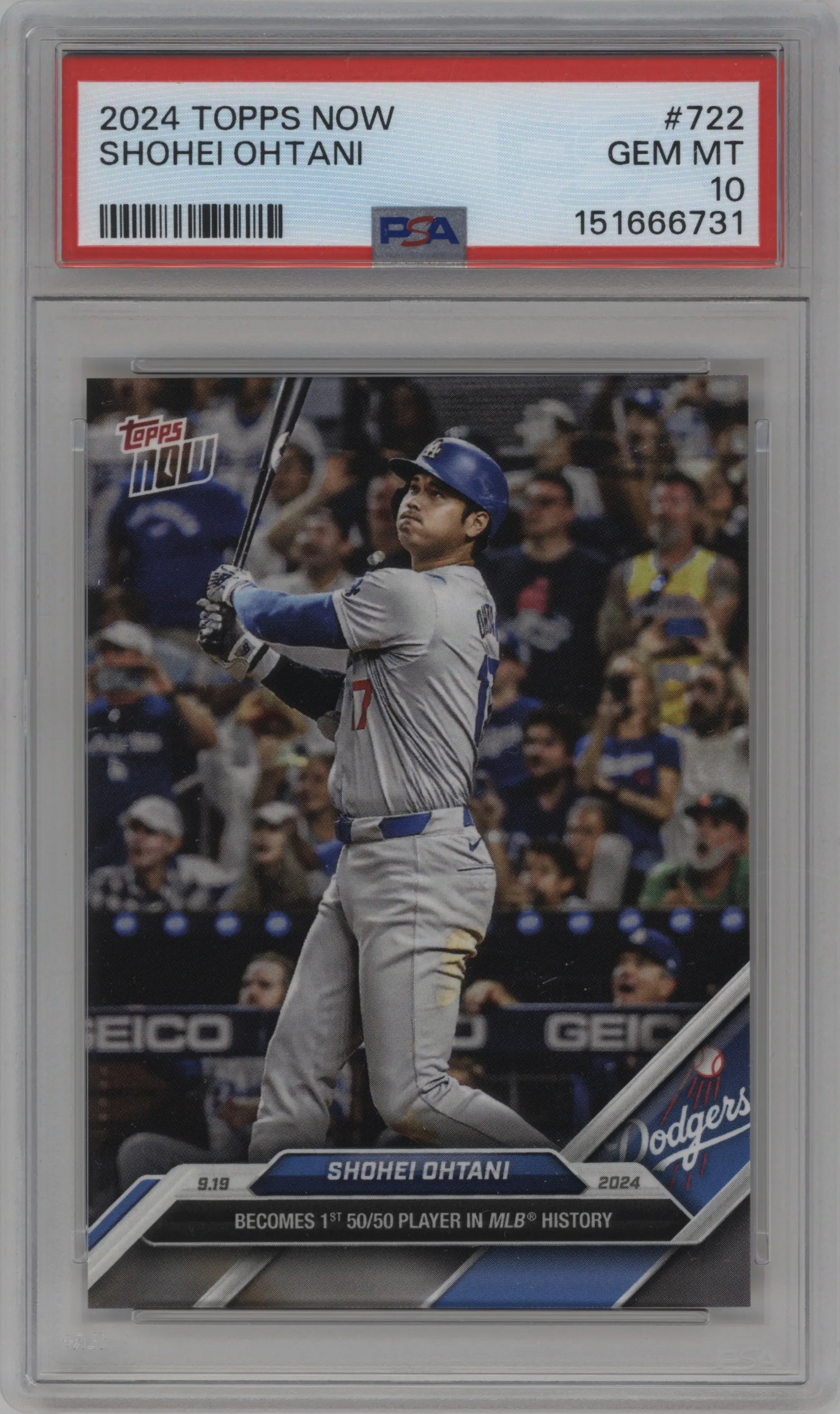 2024 Topps Now Shohei Ohtani PSA 10