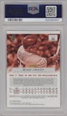 Mike Trout from the 2012 Panini Prizm set graded by PSA and given an overall grade of 10.