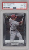 Mike Trout from the 2012 Panini Prizm set graded by PSA and given an overall grade of 10.
