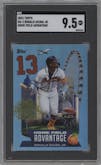 Ronald Acuna Jr from the 2022 Topps  Series 1 set graded by SGC and given an overall grade of 9.5.