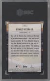 Ronald Acuna Jr from the 2022 Topps  Series 1 set graded by SGC and given an overall grade of 9.5.