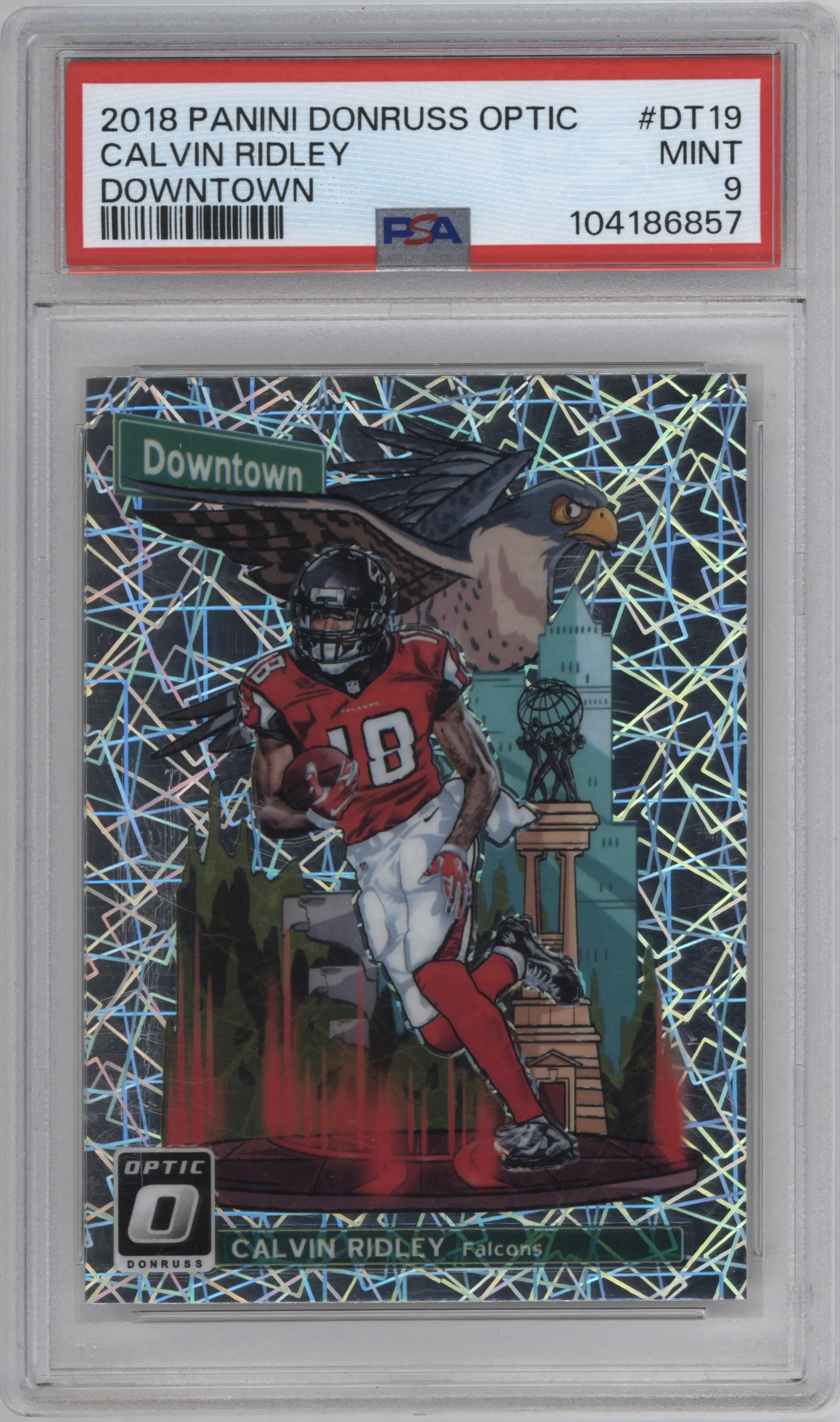 2018 Panini Donruss Optic Downtown Calvin Ridley PSA 9