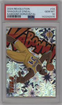 Shaquille O'Neal from the 2024-25 Panini Revolution set graded by PSA and given an overall grade of 10.
