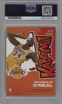 Shaquille O'Neal from the 2024-25 Panini Revolution set graded by PSA and given an overall grade of 10.
