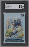 Malik Nabers  from the 2024 Donruss set graded by SGC and given an overall grade of 10.