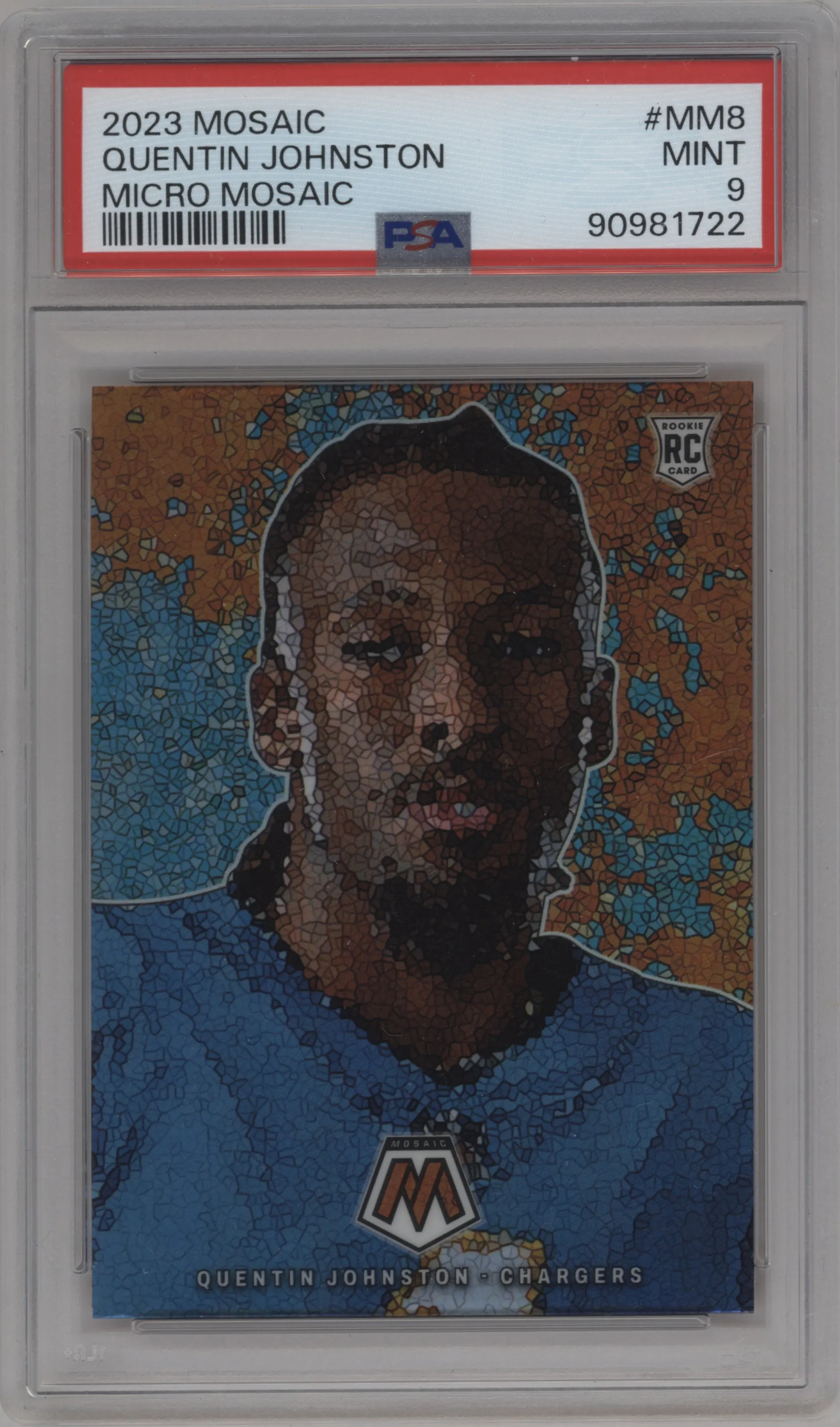 2023 Panini Mosaic Micro Mosaic Quentin Johnston #MM-8 PSA 9