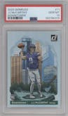 J.J. McCarthy from the 2024 Donruss set graded by PSA and given an overall grade of 10.