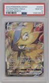 Zeraora Vmax from the 2023 Pokemon SWSH set graded by PSA and given an overall grade of 10.
