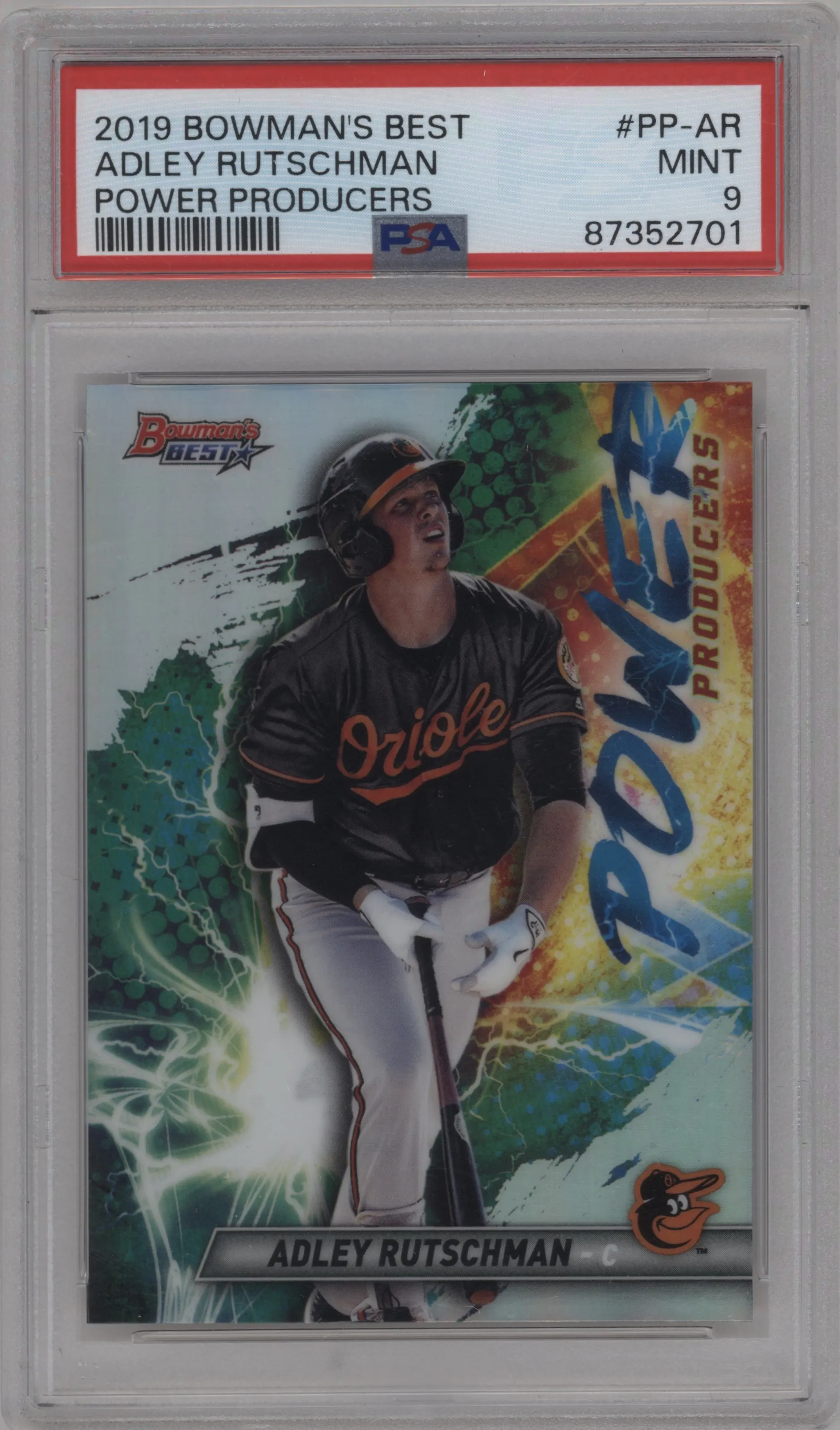 2019 Bowman’s Best Power Producers Adley Rutschman PSA 9