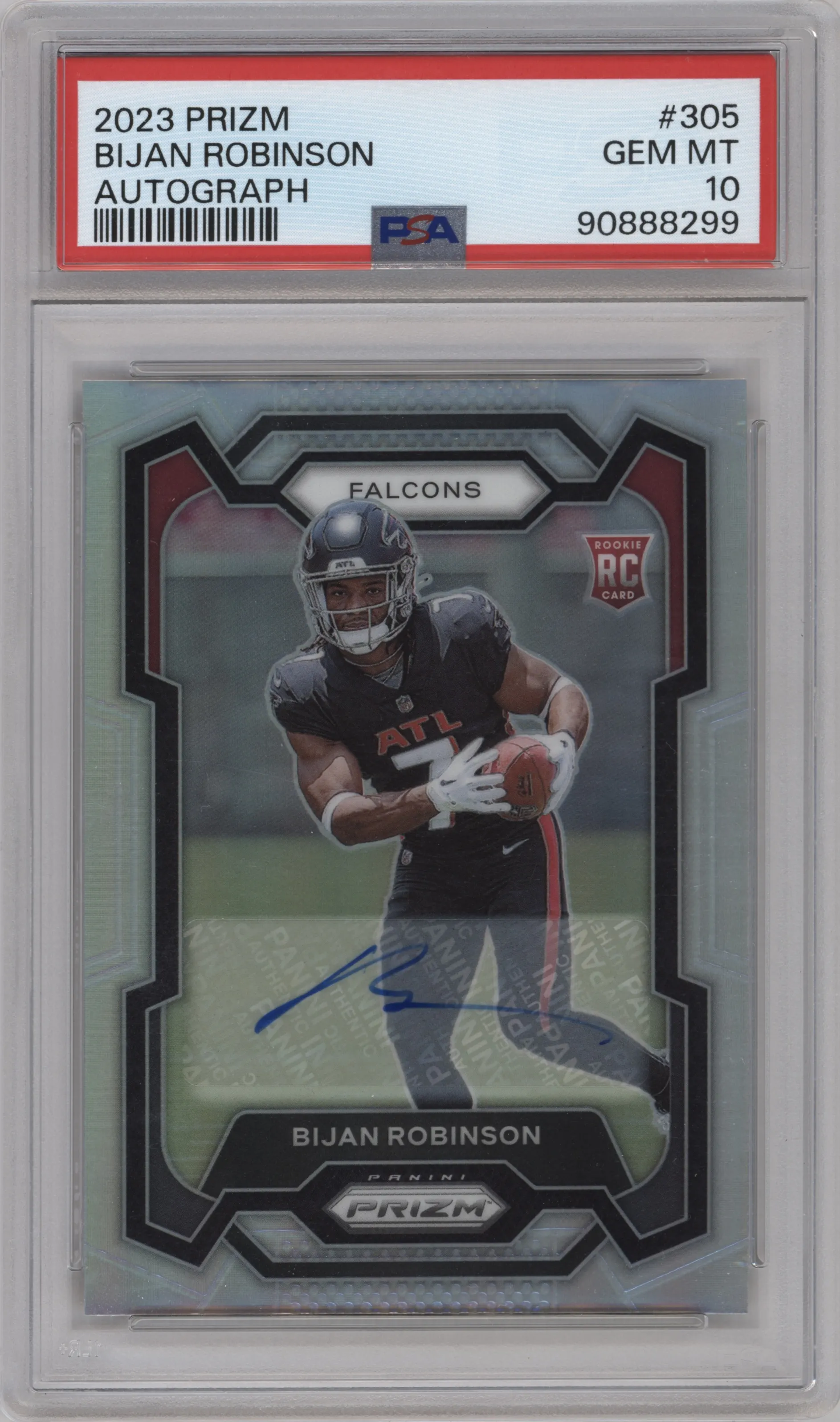 2023 Panini Prizm Rke.Auto Bijan Robinson #305 PSA 10