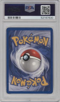 Dark Gyarados from the 2000 Pokemon set featuring a Pre-Release parallel graded by PSA and given an overall grade of 7.