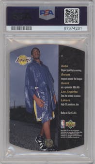 Kobe Bryant from the 1997-98 SPx set graded by PSA and given an overall grade of 8.