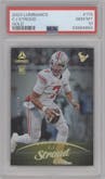 C.J. Stroud from the 2023 Panini Luminance set featuring a Gold parallel graded by PSA and given an overall grade of 10.