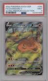 Charizard V from the 2022 Pokemon SWSH set featuring a Ultra Premium Collection parallel graded by PSA and given an overall grade of 9.