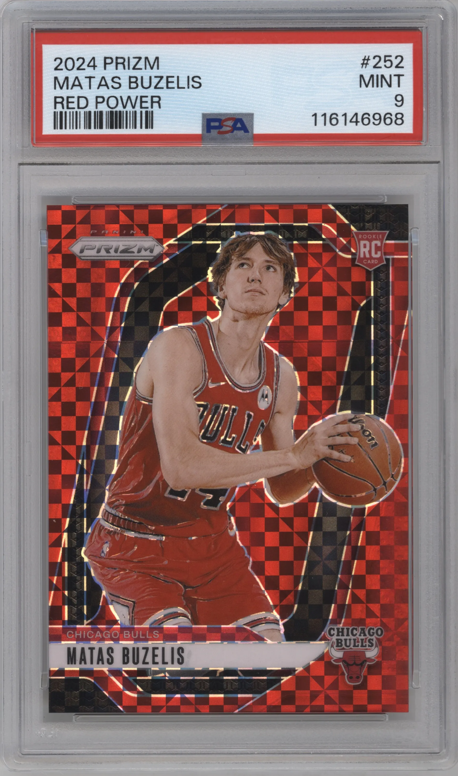 2024 Panini Prizm Matas Buzelis Red Power PSA 9