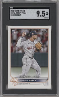 Jeremy Pena from the 2022 Topps Update  set graded by SGC and given an overall grade of 9.5.