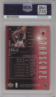 Michael Jordan from the 1999-00 Upper Deck SPX set graded by PSA and given an overall grade of 9.