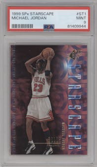 Michael Jordan from the 1999-00 Upper Deck SPX set graded by PSA and given an overall grade of 9.