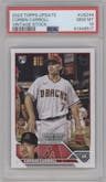  Corbin Carroll from the 2023 Topps Update set featuring a Vintage Stock parallel graded by PSA and given an overall grade of 10.
