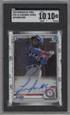 Luisangel Acuna from the 2020 Bowman Chrome set graded by SGC and given an overall grade of 10.