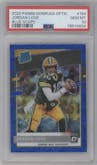 Jordan Love from the 2020 Panini Donruss Optic set featuring a Blue Scope parallel graded by PSA and given an overall grade of 10.