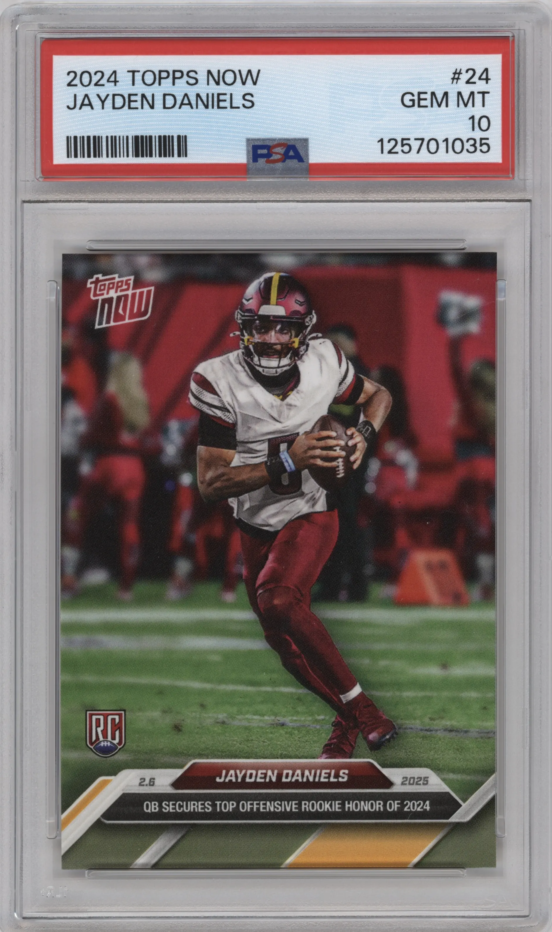 2024 Topps Now Jayden Daniels PSA 10