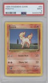 Ponyta from the 1999 Pokemon set graded by PSA and given an overall grade of 9.