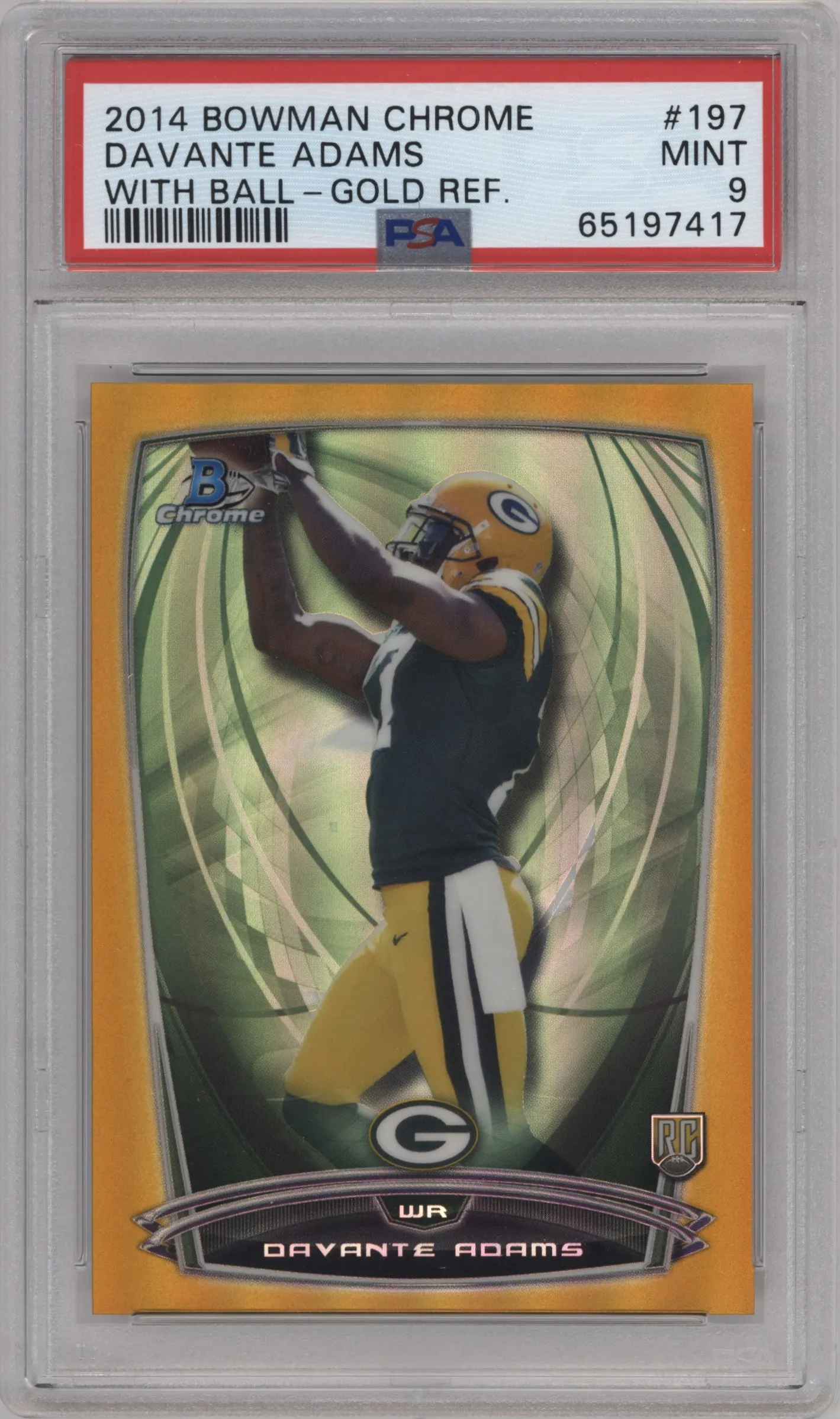 2014 Bowman Chrome Davante Adams Gold #197 PSA 9
