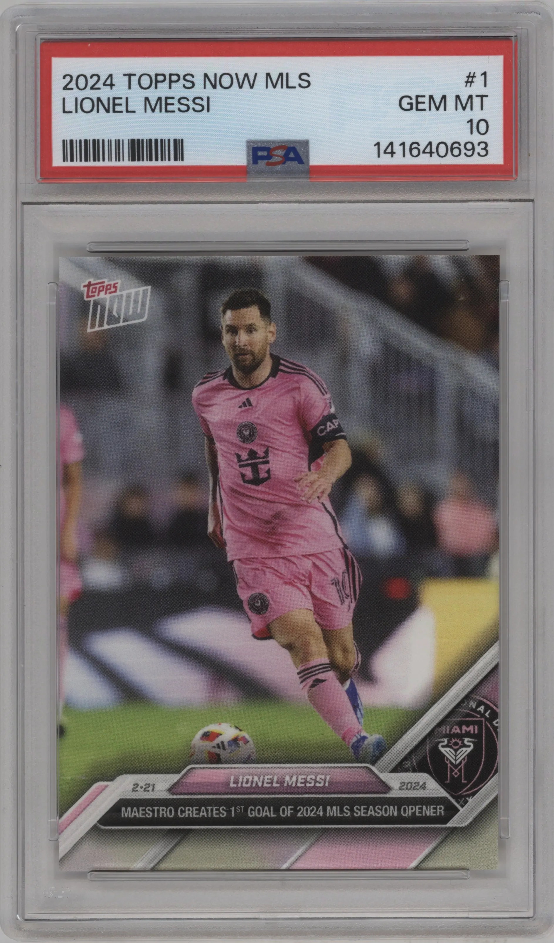 2024 Topps Now MLS Lionel Messi PSA 10