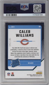 Caleb Williams from the 2024 Donruss Optic set featuring a Orange parallel graded by PSA and given an overall grade of 10.