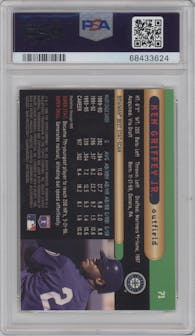 Ken Griffey Jr. from the 1996 Bowman's Best set graded by PSA and given an overall grade of 9.