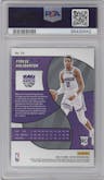 Tyrese Haliburton from the 2020-21 Panini Revolution set graded by PSA and given an overall grade of 10.