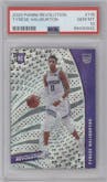 Tyrese Haliburton from the 2020-21 Panini Revolution set graded by PSA and given an overall grade of 10.