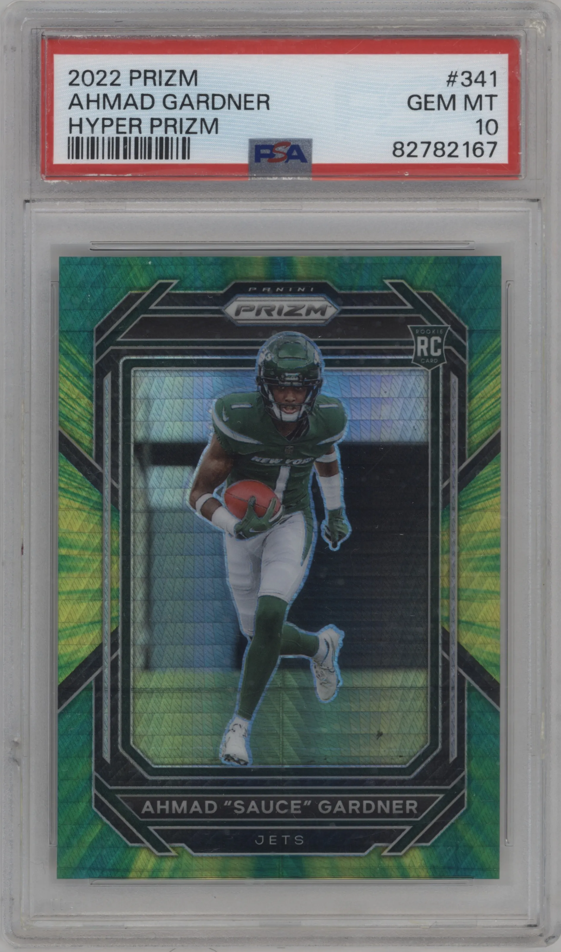 2022 Panini Prizm Ahmad "Sauce" Gardner Hyper PSA 10