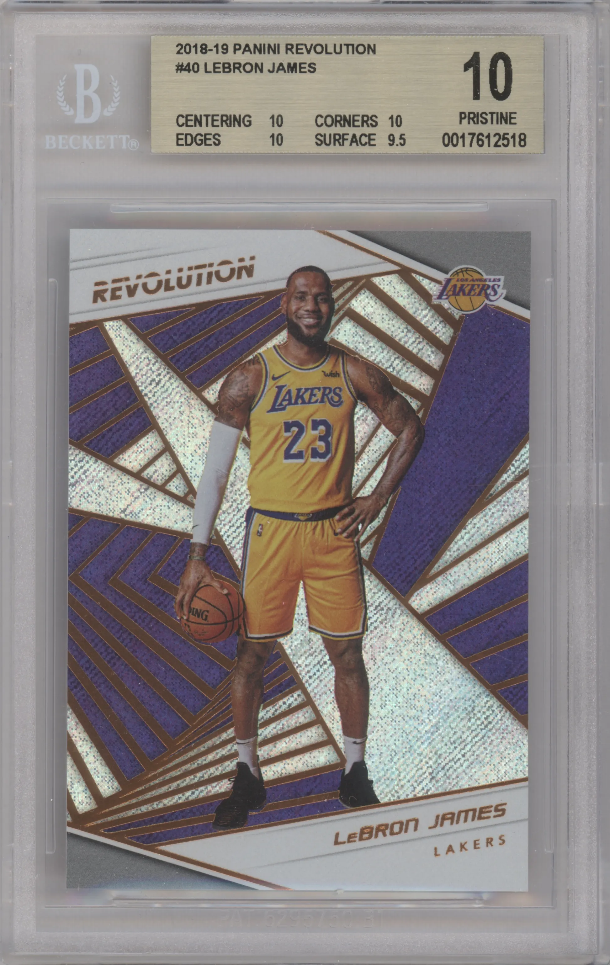 2018 Panini Revolution LeBron James BGS 10