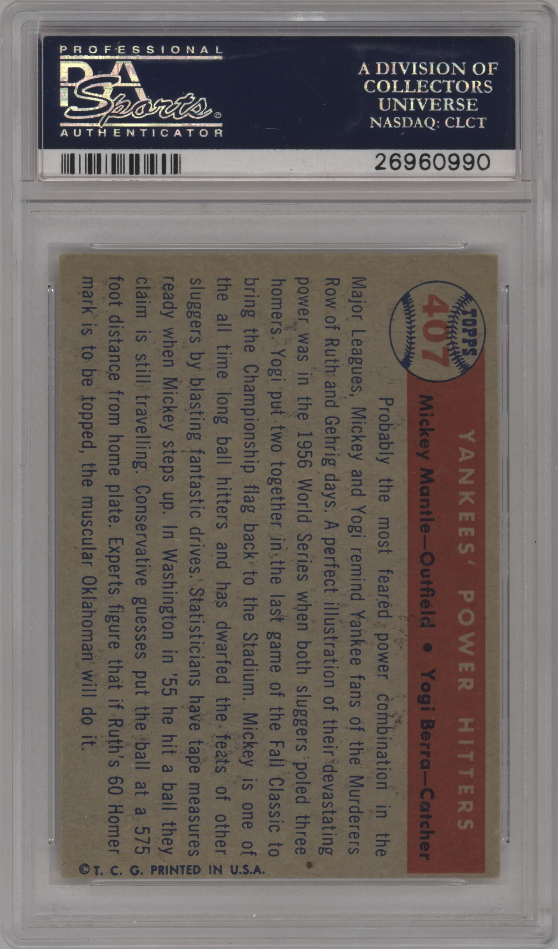 Mickey Mantle/Yogi Berra