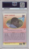 Barry Sanders from the 1990 Fleer set graded by PSA and given an overall grade of 9.