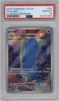 Wailord from the 2025 Pokemon SV set graded by PSA and given an overall grade of 10.