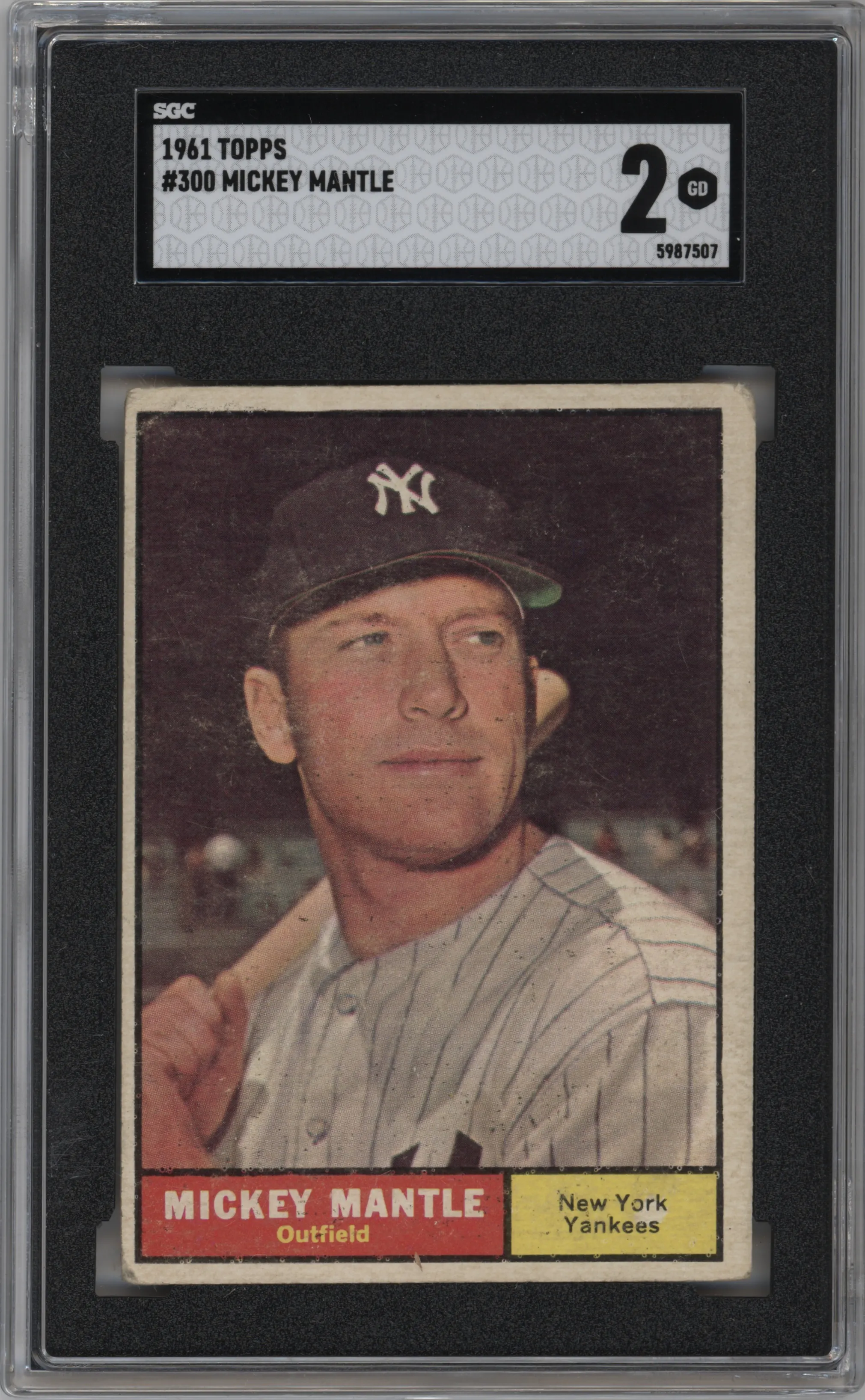 1961 Topps Mickey Mantle #300 SGC 2