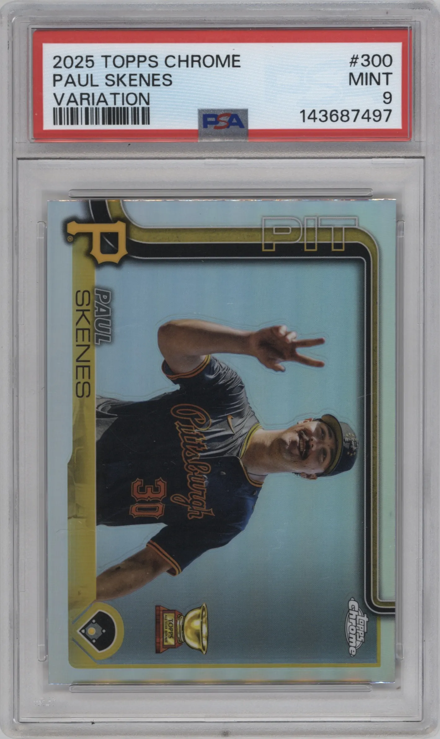 2025 Topps Chrome Image Var. Paul Skenes #300 PSA 9
