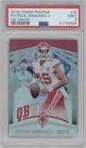 Patrick Mahomes II from the 2018 Panini Phoenix set graded by PSA and given an overall grade of 9.